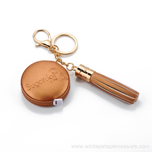 Keychain PU Leather Tape Measure